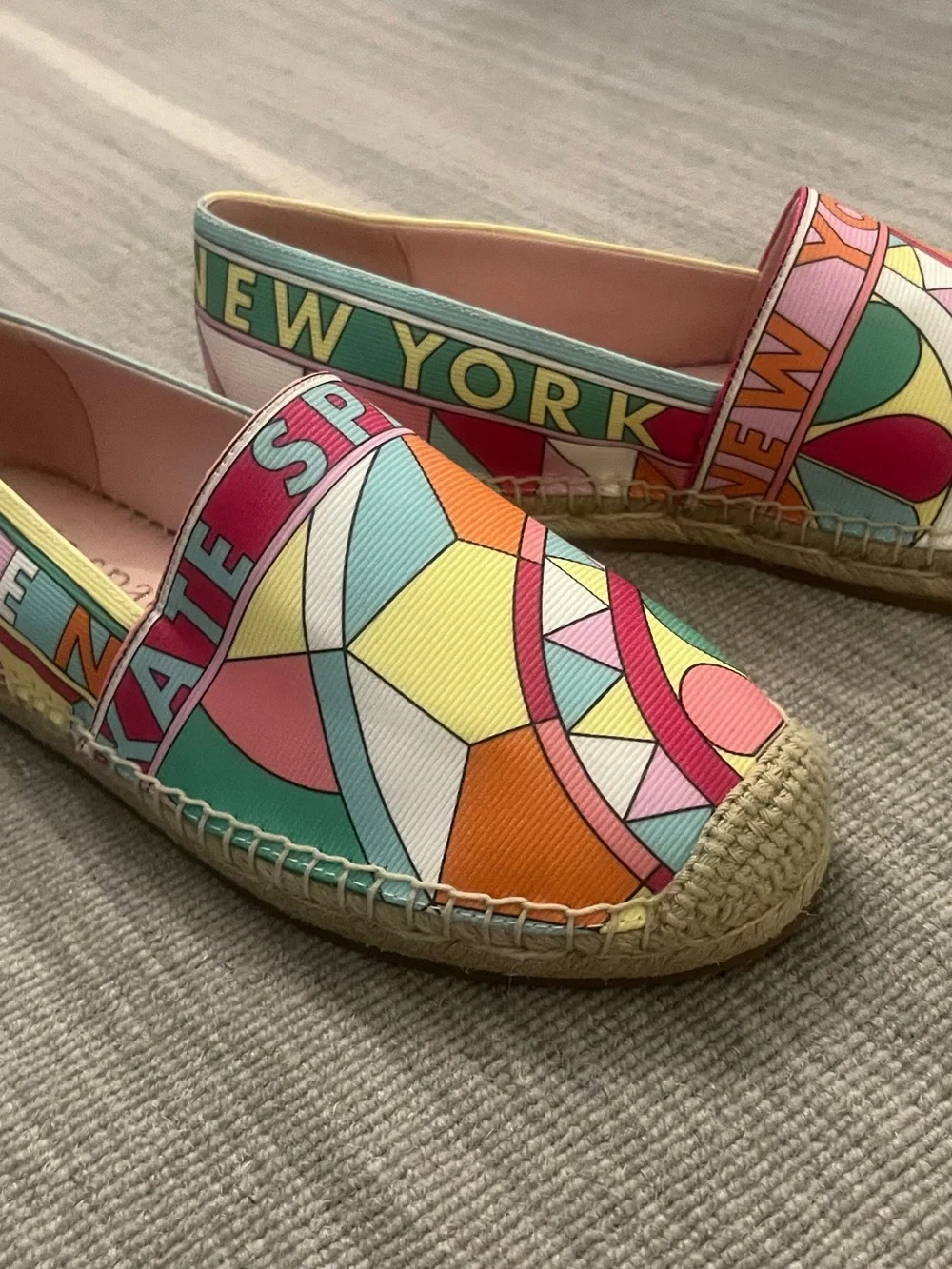 NWOB Kate Spade Multicolor Geo Sun Espadrilles Size 7